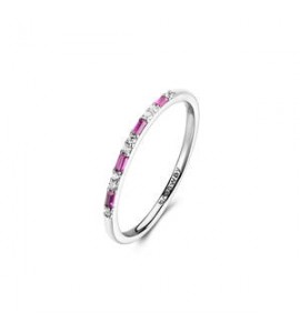 Anello veretta Gioielli Fancy by Brosway in argento zirconi rossi misura 14 FPR144C