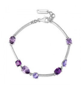 Bracciale Donna Gioielli Fancy by Brosway in argento zircone ametista FMP132