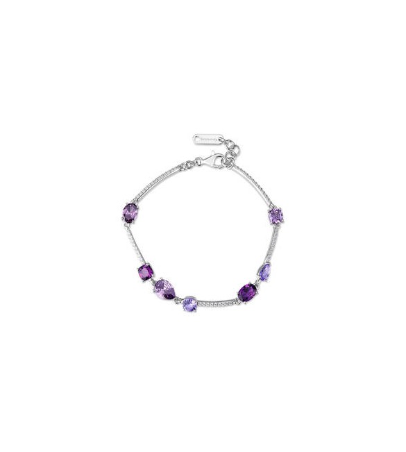 Bracciale Donna Gioielli Fancy by Brosway in argento zircone ametista FMP132