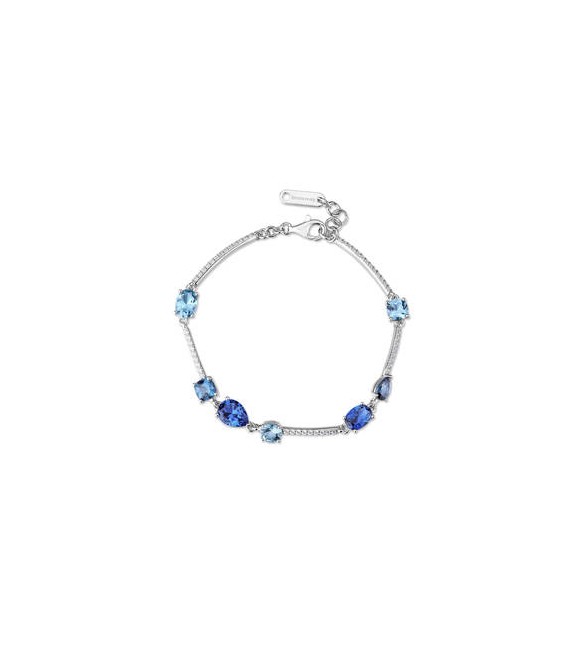 Bracciale Donna Gioielli Fancy by Brosway in argento zircone blu FFB132