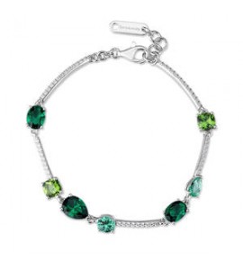 Bracciale Donna Gioielli Fancy by Brosway in argento zircone verde FLG151