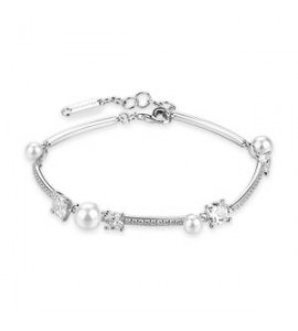 Bracciale Donna Gioielli Fancy by Brosway in argento zirconi e perle FIW173