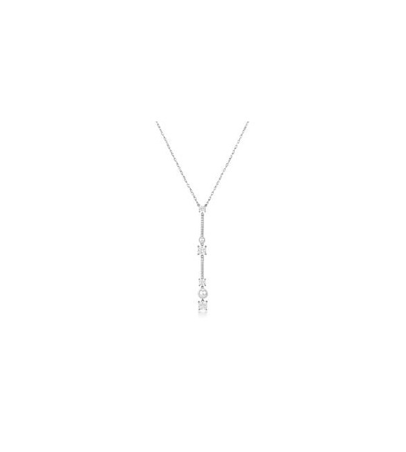 Collana Gioielli Fancy by Brosway in argento perle e zirconi bianchi FIW169