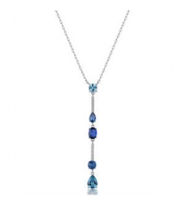 Collana Gioielli Fancy by Brosway in argento zirconi blu FFB131