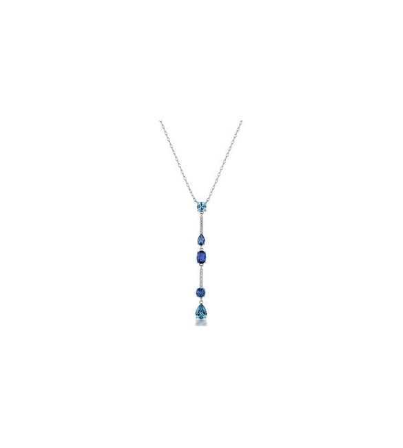 Collana Gioielli Fancy by Brosway in argento zirconi blu FFB131