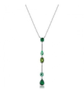 Collana Gioielli Fancy by Brosway in argento zirconi verdi FLG150