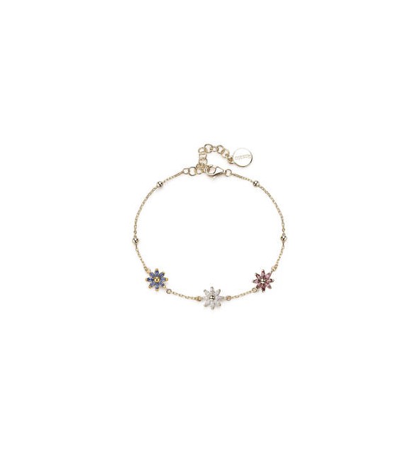 Bracciale Donna Gioielli Rosato Gaia in argento dorato e fiori colorati RZGA68