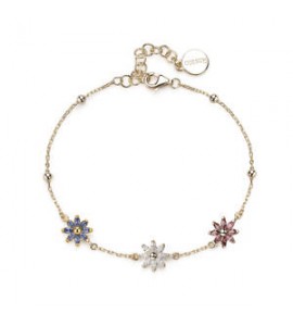 Bracciale Donna Gioielli Rosato Gaia in argento dorato e fiori colorati RZGA68
