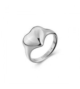 Anello Gioielli S\'Agapò Stellar in acciaio cuore misura 12 SSE64B