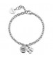 Bracciale Donna Gioielli S\'Agapò Lucky Light in acciaio con quadrifoglio e cristallo SKT58