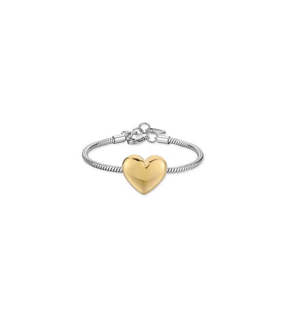 Bracciale Donna Gioielli S\'Agapò Stellar in acciaio Cuore dorato SSE60