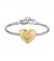 Bracciale Donna Gioielli S\'Agapò Stellar in acciaio Cuore dorato SSE60