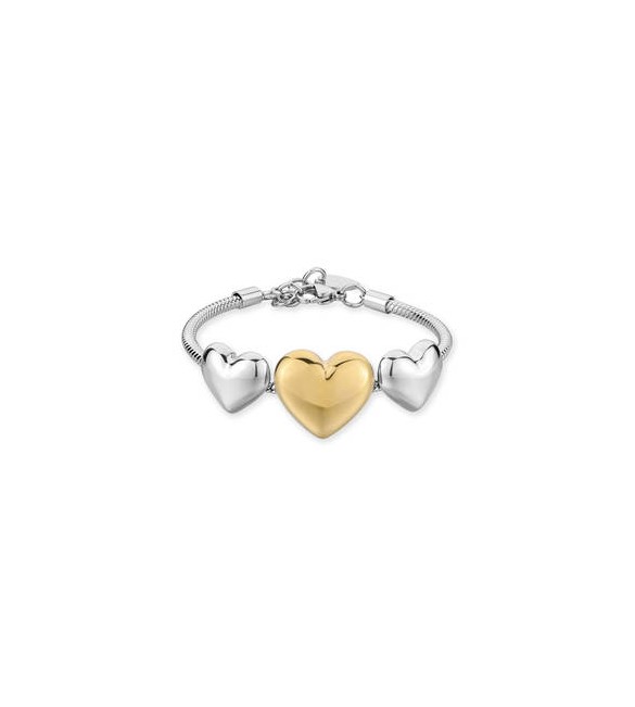 Bracciale Donna Gioielli S\'Agapò Stellar in acciaio Cuori SSE61