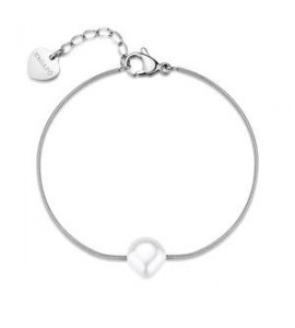 Bracciale Gioielli S\'Agapò Wisdom in acciaio con Perla SWI43