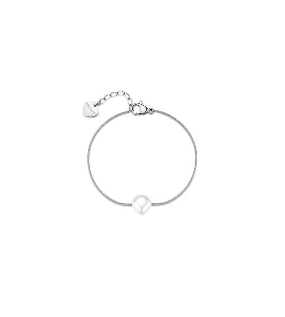 Bracciale Gioielli S\'Agapò Wisdom in acciaio con Perla SWI43