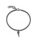 Bracciale Uomo Gioielli S\'Agapò Rogue in acciaio brunito catena e cornetto SRG41