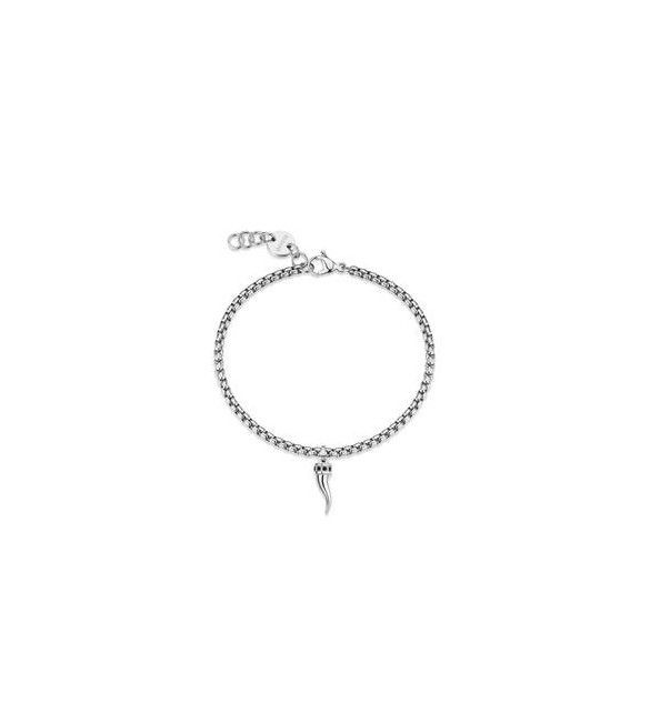 Bracciale Uomo Gioielli S\'Agapò Rogue in acciaio catena e cornetto SRG40