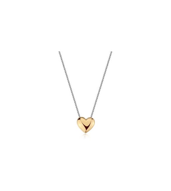 Collana Donna Gioielli S\'Agapò Stellar in acciaio Cuore dorato SSE56