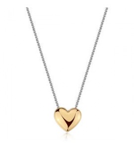 Collana Donna Gioielli S\'Agapò Stellar in acciaio Cuore dorato SSE56