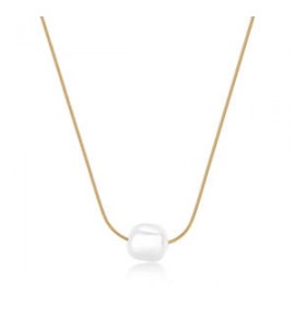 Collana Gioielli S\'agapò Wisdom in acciaio dorato con Perla SWI40