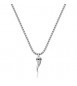 Collana Uomo Gioielli S\'Agapò Rogue in acciaio catena e cornetto SRG37