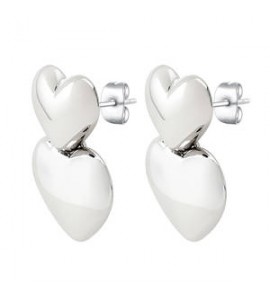 Orecchini Donna Gioielli S\'Agapò Stellar in acciaio Cuori SSE62