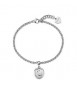 Bracciale Gioielli S\'Agapò Feelings in acciaio con luna satinata personalizzabile sfe46