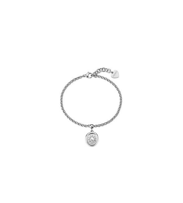 Bracciale Gioielli S\'Agapò Feelings in acciaio con sole satinato personalizzabile sfe48