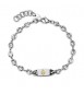 Bracciale Gioielli S\'Agapò Titan in acciaio con targa ancora STI24