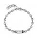 Bracciale Gioielli S\'Agapò Titan in acciaio con targa STI26