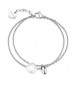 Bracciale Gioielli S\'Agapò Wisdom in acciaio doppio filo con Perla SWI45