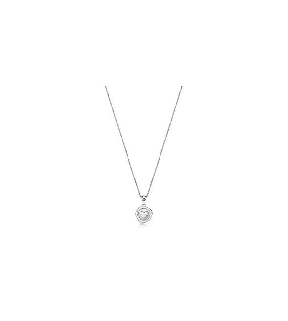 Collana Gioielli S\'Agapò Feelings in acciaio con cuore satinato personalizzabile sfe10