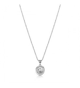 Collana Gioielli S\'Agapò Feelings in acciaio con luna satinata personalizzabile sfe40