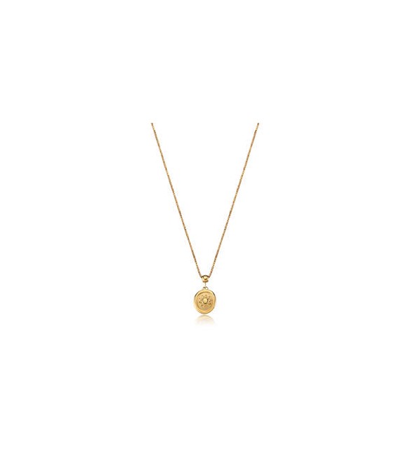 Collana Gioielli S\'Agapò Feelings in acciaio dorato con sole satinato personalizzabile sfe43