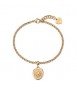 Collana Gioielli S\'Agapò Feelings in acciaio dorato con sole satinato personalizzabile sfe49