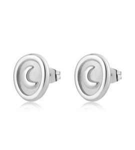 Orecchini Gioielli S\'Agapò Feelings in acciaio con luna SFE23