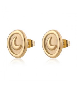 Orecchini Gioielli S\'Agapò Feelings in acciaio dorato con luna SFE24