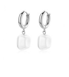 Orecchini Gioielli S\'Agapò Wisdom pendenti in acciaio con Perle SWI49