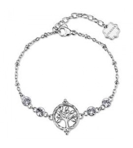 Bracciale Donna Gioielli Brosway Chakra in acciaio albero della vita e cristalli BHKB289