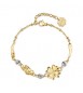 Bracciale Donna Gioielli Brosway Chakra in acciaio dorato cornetto e cristalli BHKB285
