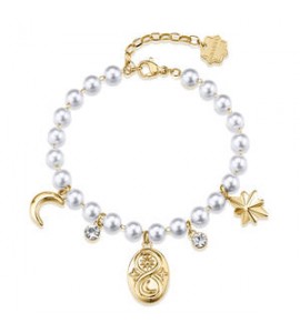 Bracciale Donna Gioielli Brosway Chakra in acciaio dorato infinito e perle BHKB295