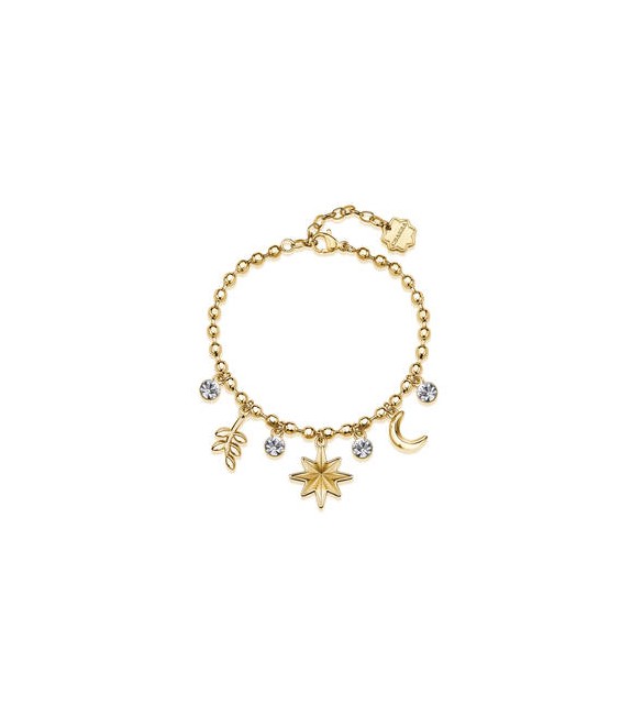 Bracciale Donna Gioielli Brosway Chakra in acciaio dorato rosa dei venti e cristalli BHKB290
