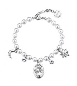 Bracciale Donna Gioielli Brosway Chakra in acciaio infinito e perle BHKB294