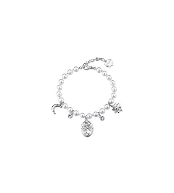 Bracciale Donna Gioielli Brosway Chakra in acciaio infinito e perle BHKB294
