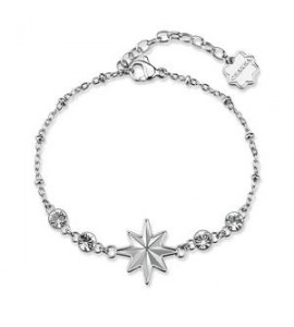 Bracciale Donna Gioielli Brosway Chakra in acciaio stella polare e cristalli BHKB291