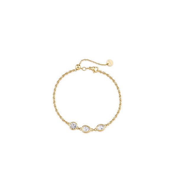 Bracciale Gioielli Brosway Symphonia in acciaio dorato e cristalli bianchi BYM206