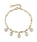 Bracciale Gioielli Brosway Symphonia in acciaio dorato e cristalli bianchi BYM209