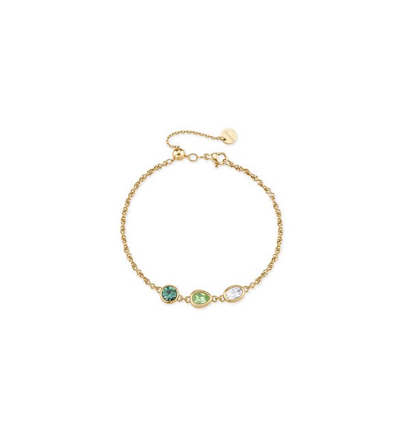 Bracciale Gioielli Brosway Symphonia in acciaio dorato e cristalli chrysolite e erinite BYM207