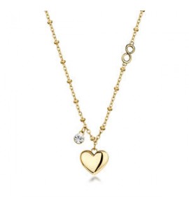 Collana Gioielli Brosway Chakra in acciaio dorato con cuore BHKLE04