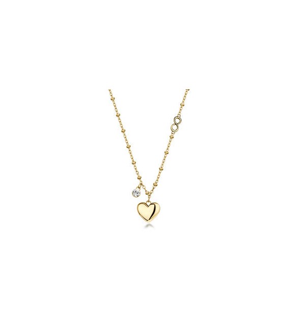 Collana Gioielli Brosway Chakra in acciaio dorato con cuore BHKLE04